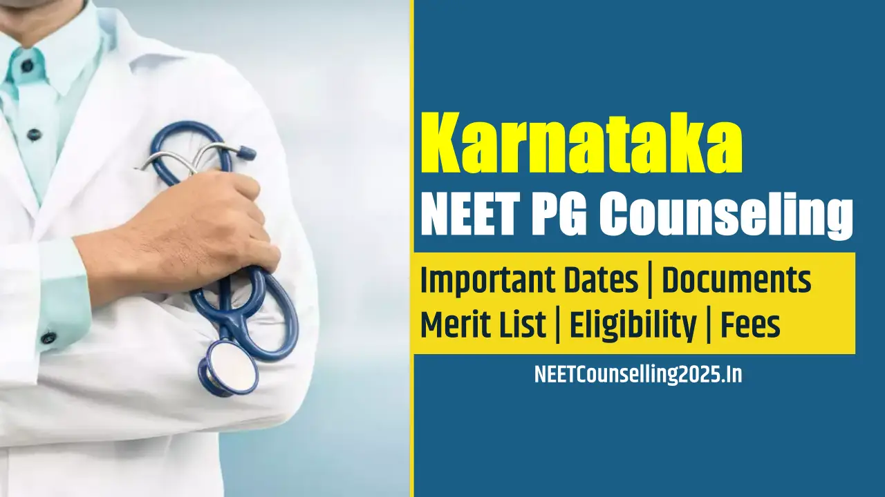 Karnataka NEET PG Counselling 2026