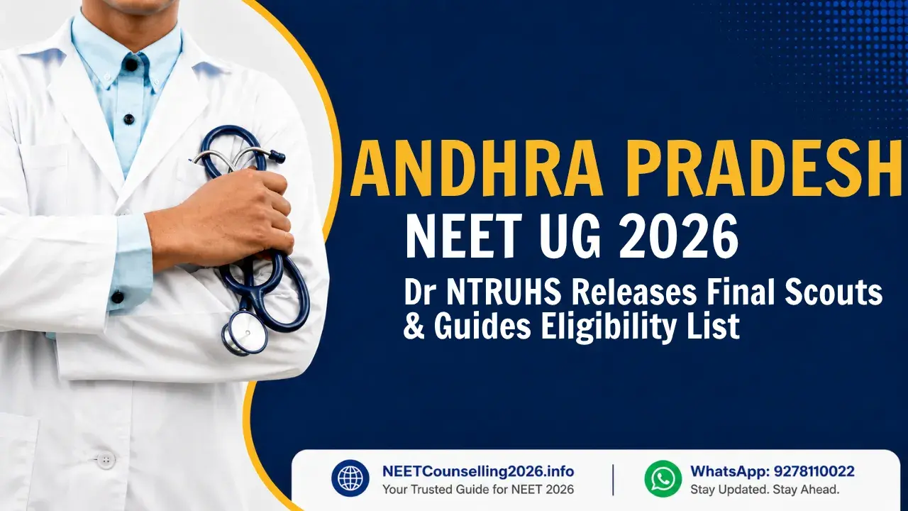 AP NEET UG 2026 Dr NTRUHS Releases Final Scouts & Guides Eligibility List