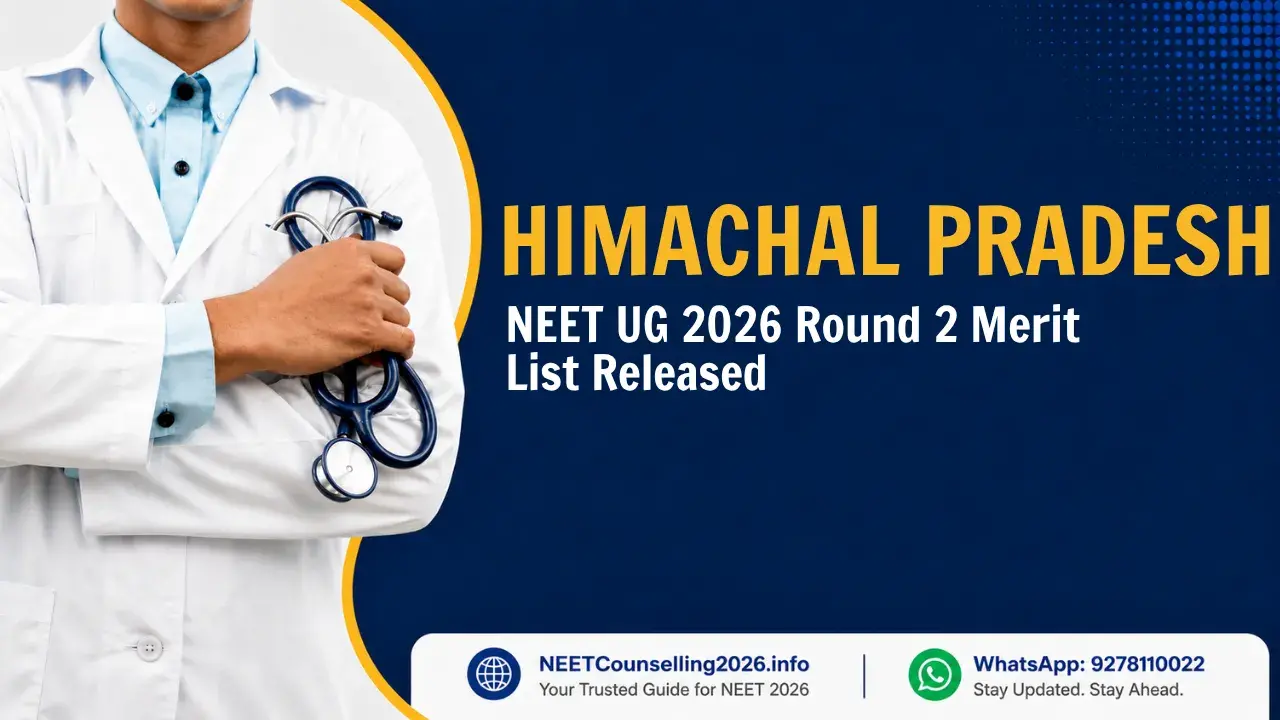 Himachal Pradesh NEET UG 2026 Round 2 Merit List Released