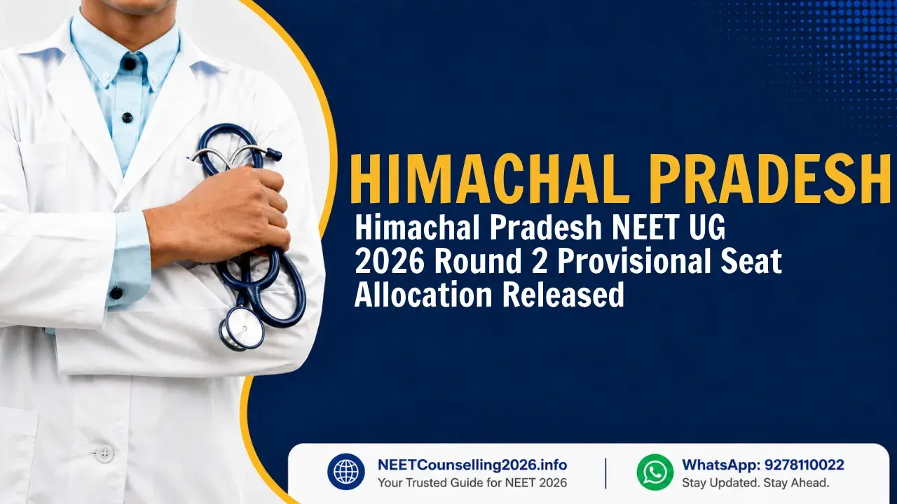 Himachal Pradesh NEET UG 2026 Round 2 Provisional Seat Allocation Released