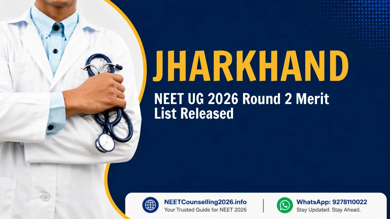 Jharkhand NEET UG 2026 Round 2 Merit List Released