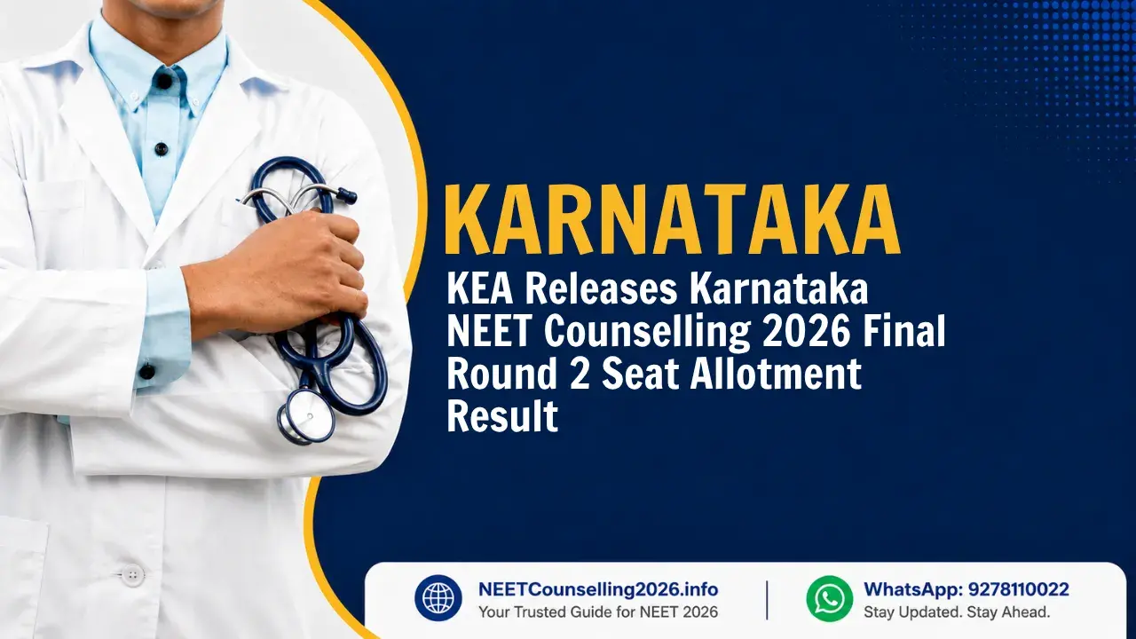 KEA Releases Karnataka NEET Counselling 2026 Final Round 2 Seat Allotment Result