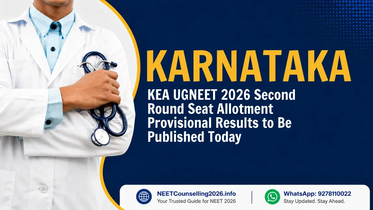 KEA UGNEET 2026 Second Round Seat Allotment Provisional Results to Be Published Today