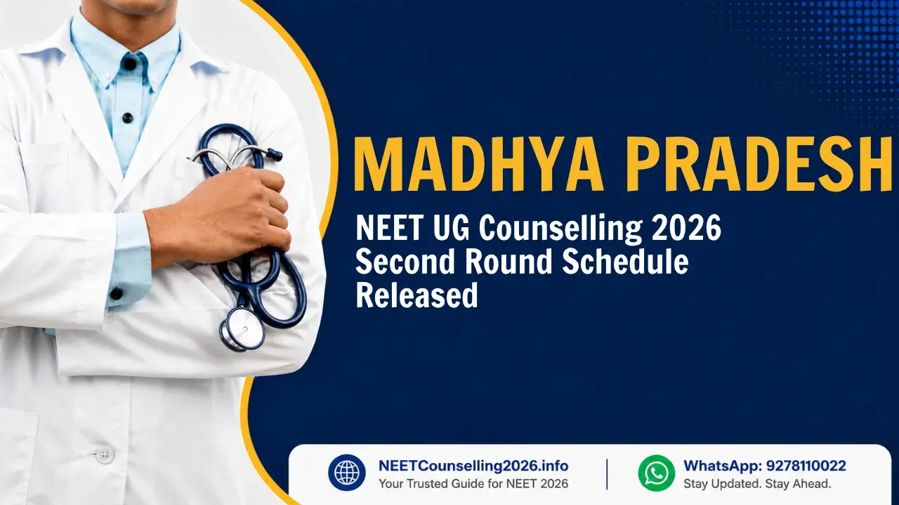 MP NEET UG Counselling 2026 Second Round Schedule Released