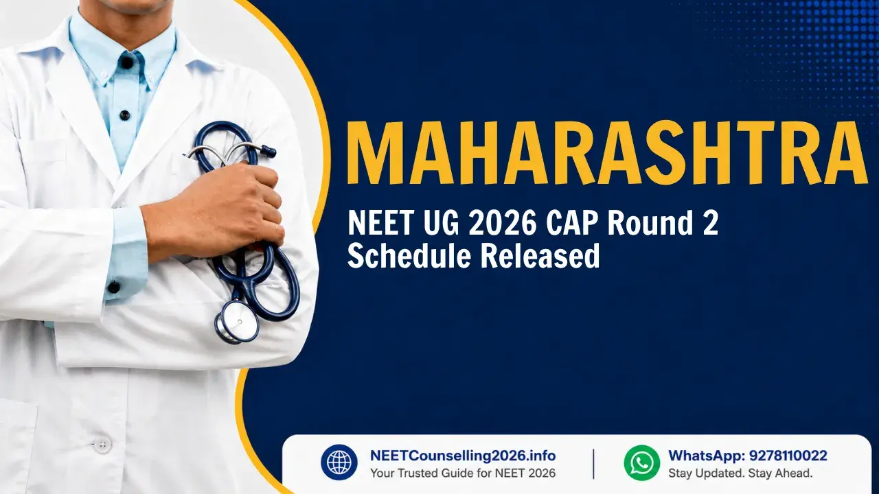Maharashtra NEET UG 2026 CAP Round 2 Schedule Released