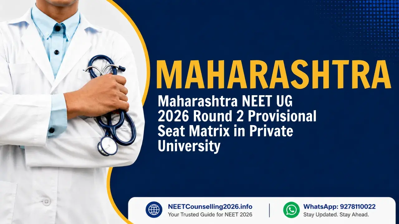 Maharashtra NEET UG 2026 Round 2 Provisional Seat Matrix in Private University