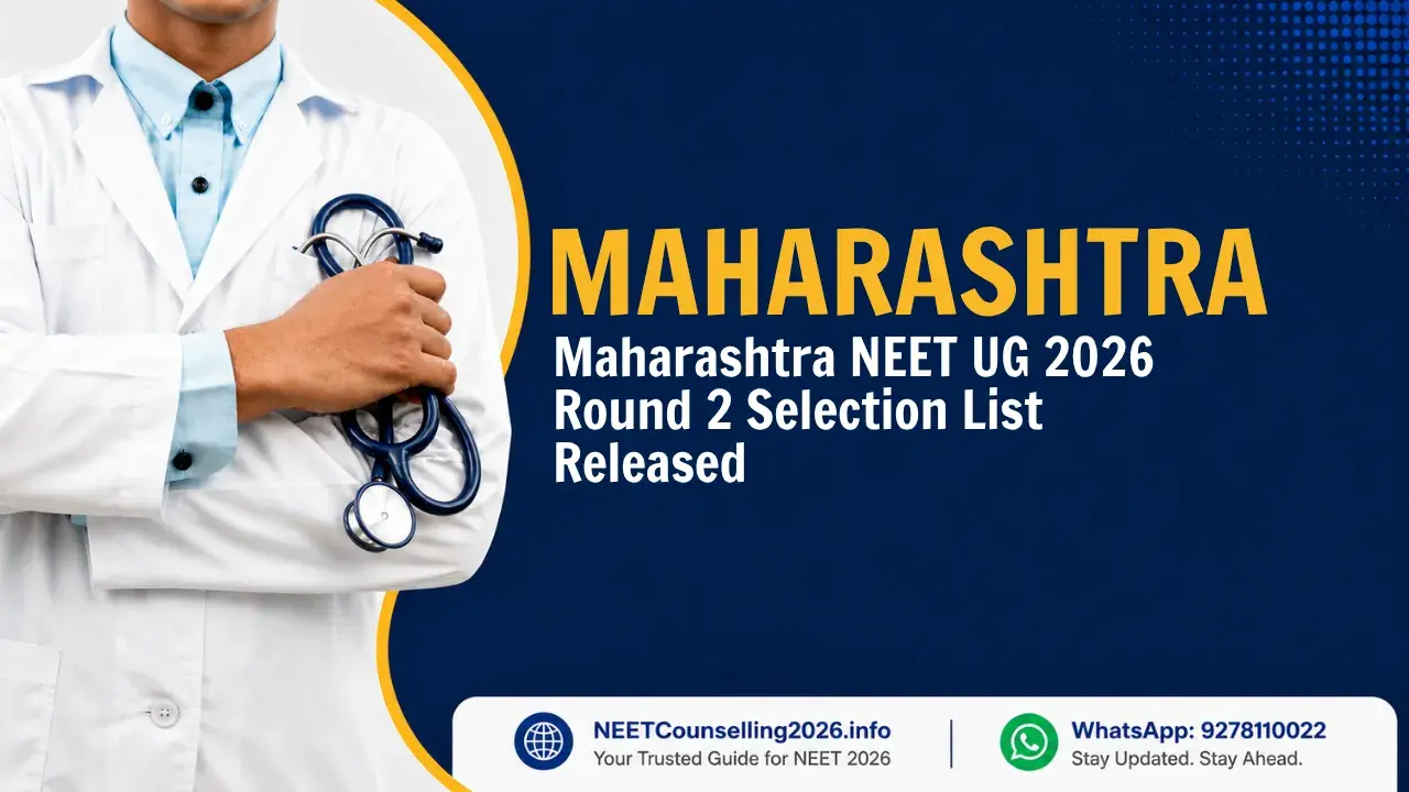 Maharashtra NEET UG 2026 Round 2 Selection List Released
