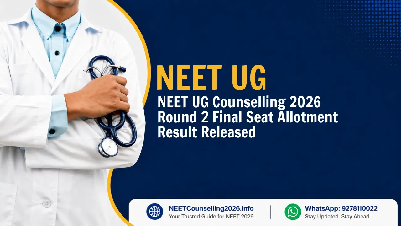 NEET UG Counselling 2026 Round 2 Final Seat Allotment Result Released