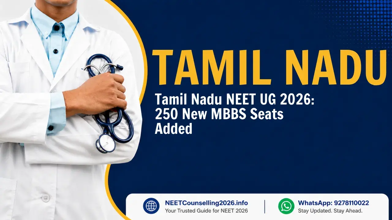 Tamil Nadu NEET UG 2026 250 New MBBS Seats Added