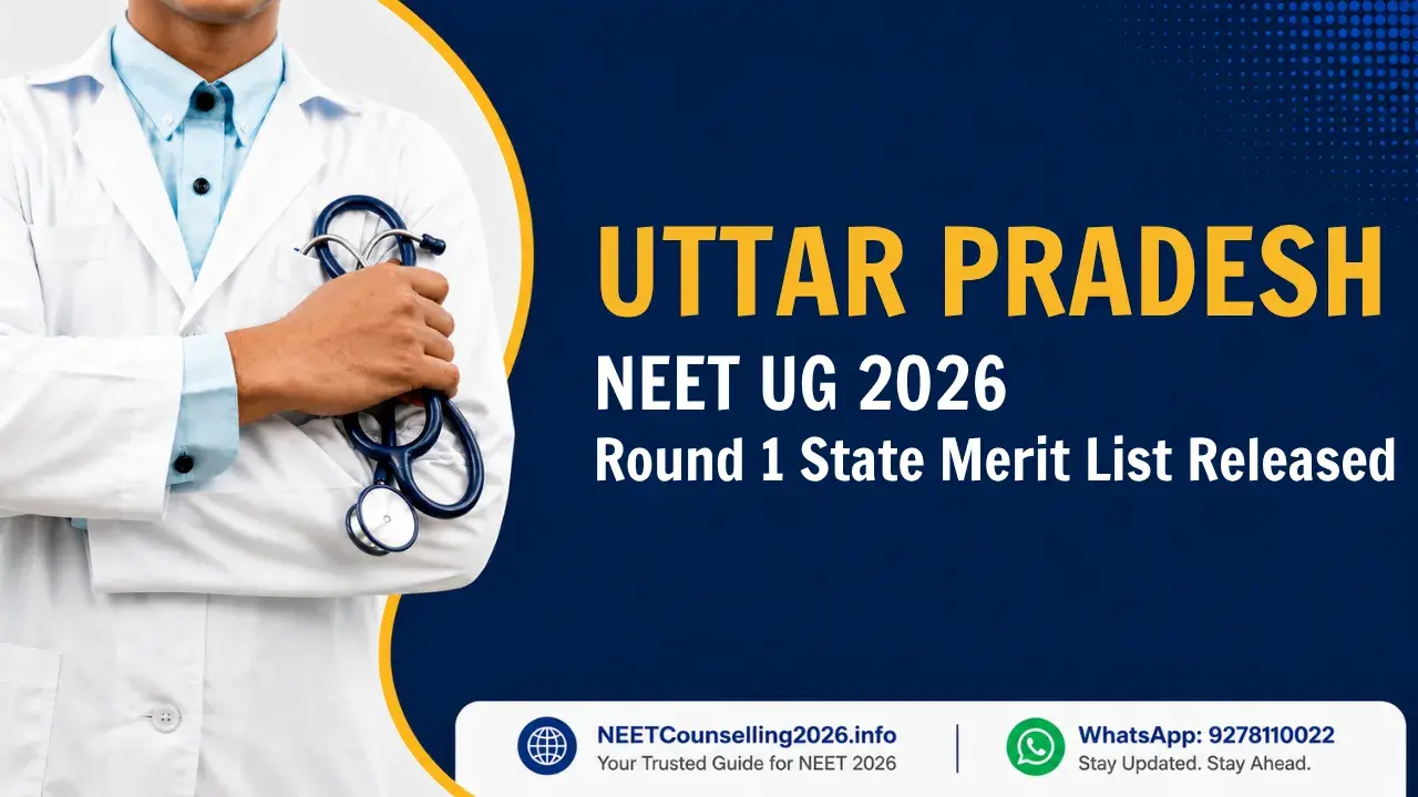 UP NEET UG 2026 Round 1 State Merit List Released