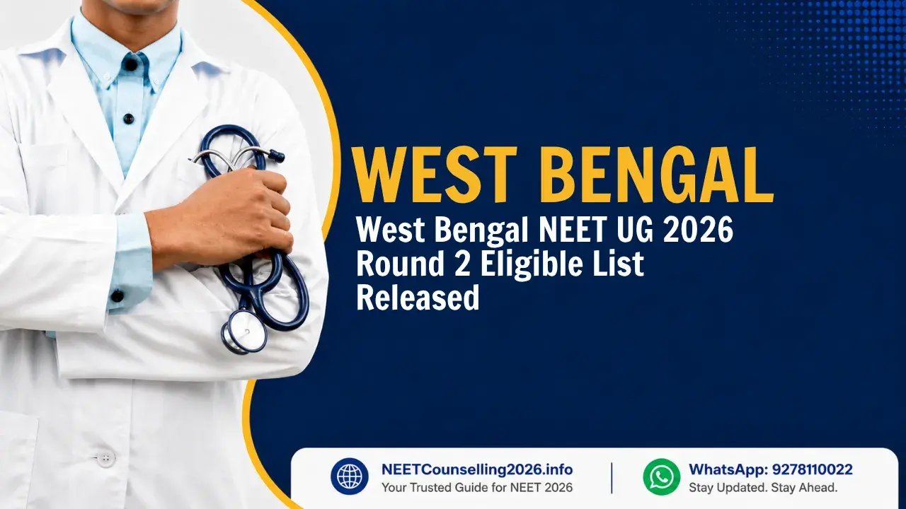 West Bengal NEET UG 2026 Round 2 Eligible List Released